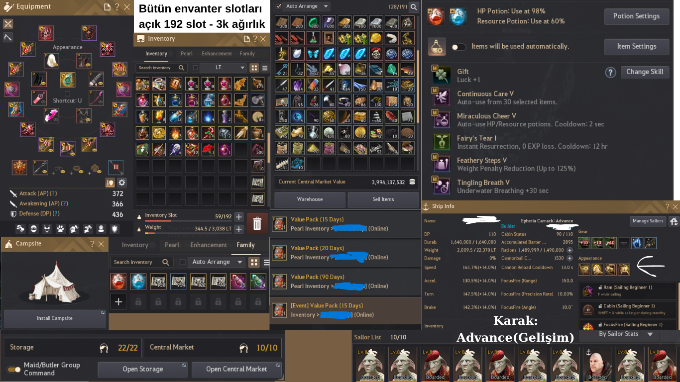 808GS İLERİ SEVİYE P2W / KARAKLI HESAP / MAEGU MAIN