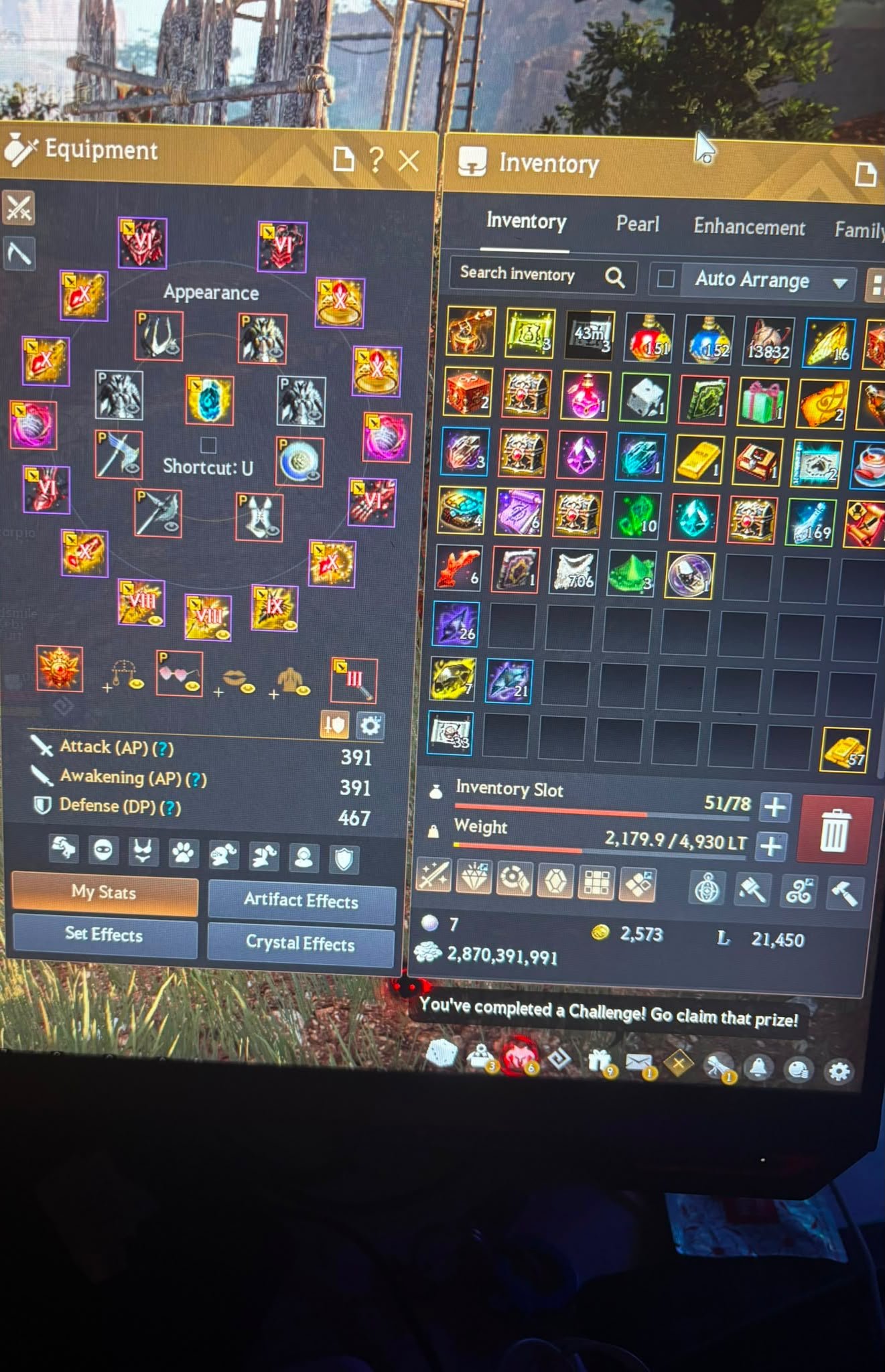 BDO EU ENDGAME HESAP | 391 AP • 391 AAP • 467 DP | 10B SILVER | ZENGİN ENVANTER |