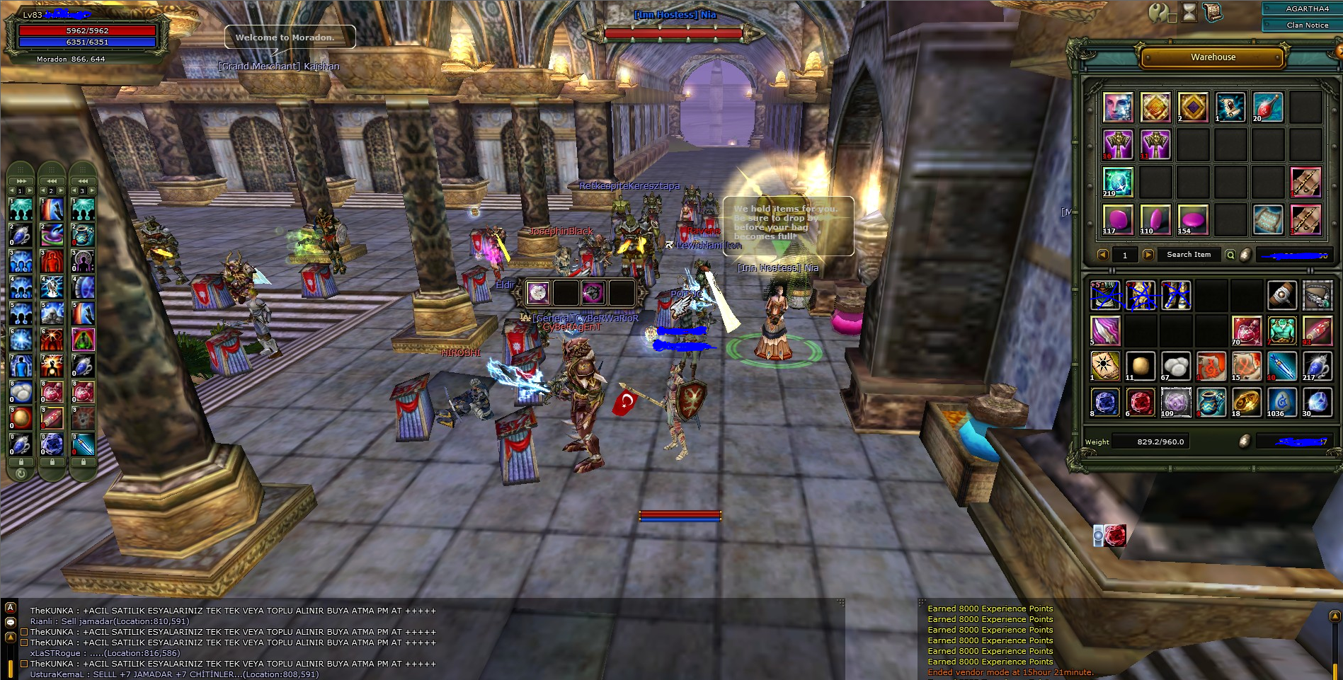 83/2 Karus Priest 3 Guest Kalkanlı - Yan Karakter 75 Lwl 3 Guest Bow'lu