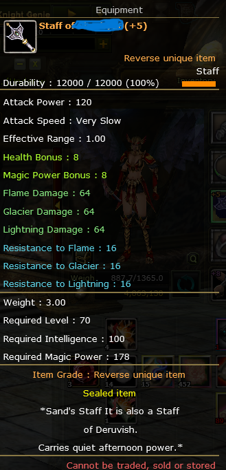 83/5 (YUZDE 83) MAGE, REB 5 QUEST STAFF, 4.1M NP