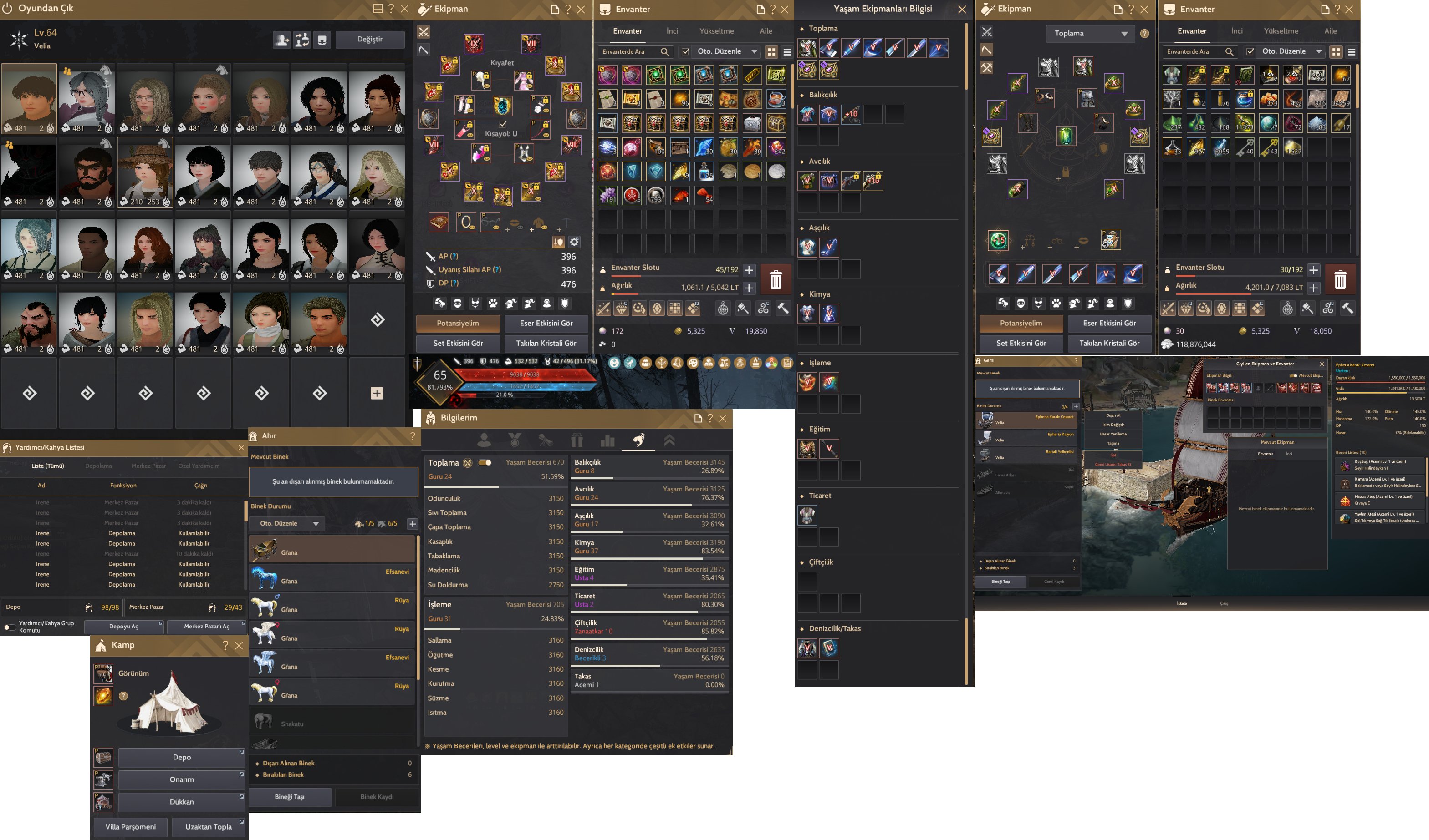 Full DEC life ve savaş gearlı end-game hesap
