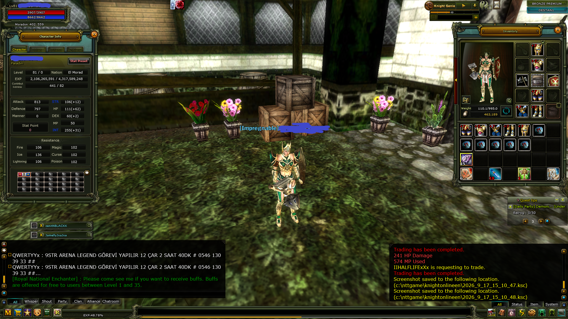 83 REB 8 YÜZDE 73 HUMAN MAGE 100 DEF AÇIKTIR YAN ÇARLARI 83 WAİROR 81 PRİEST 90