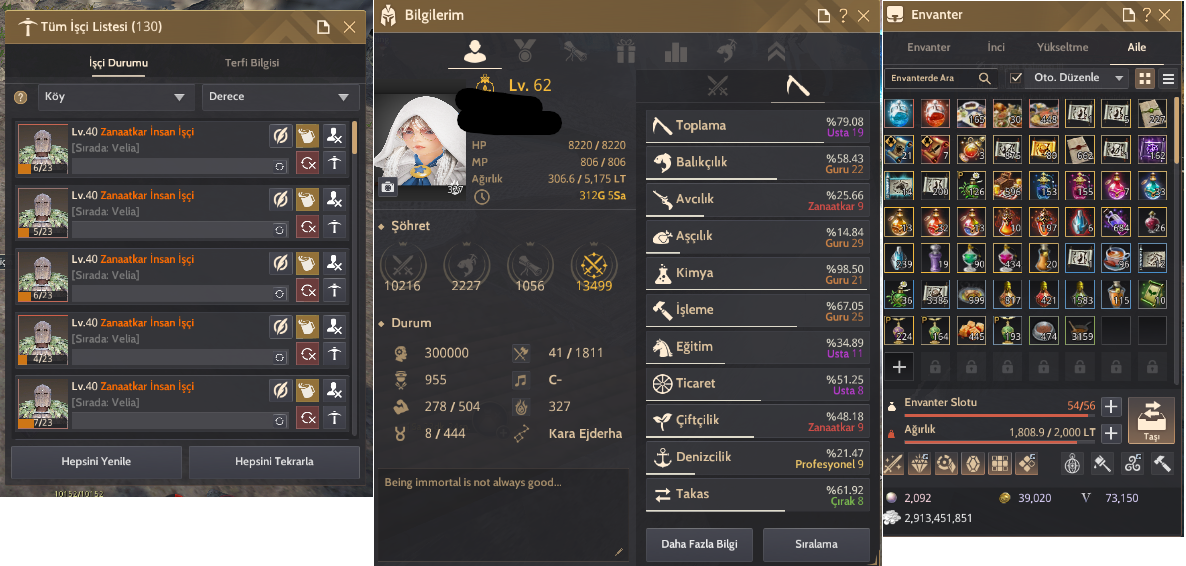 901GS Full P2W Dolu Life Geçmişi Olan Hesap Edana2 Hesabı