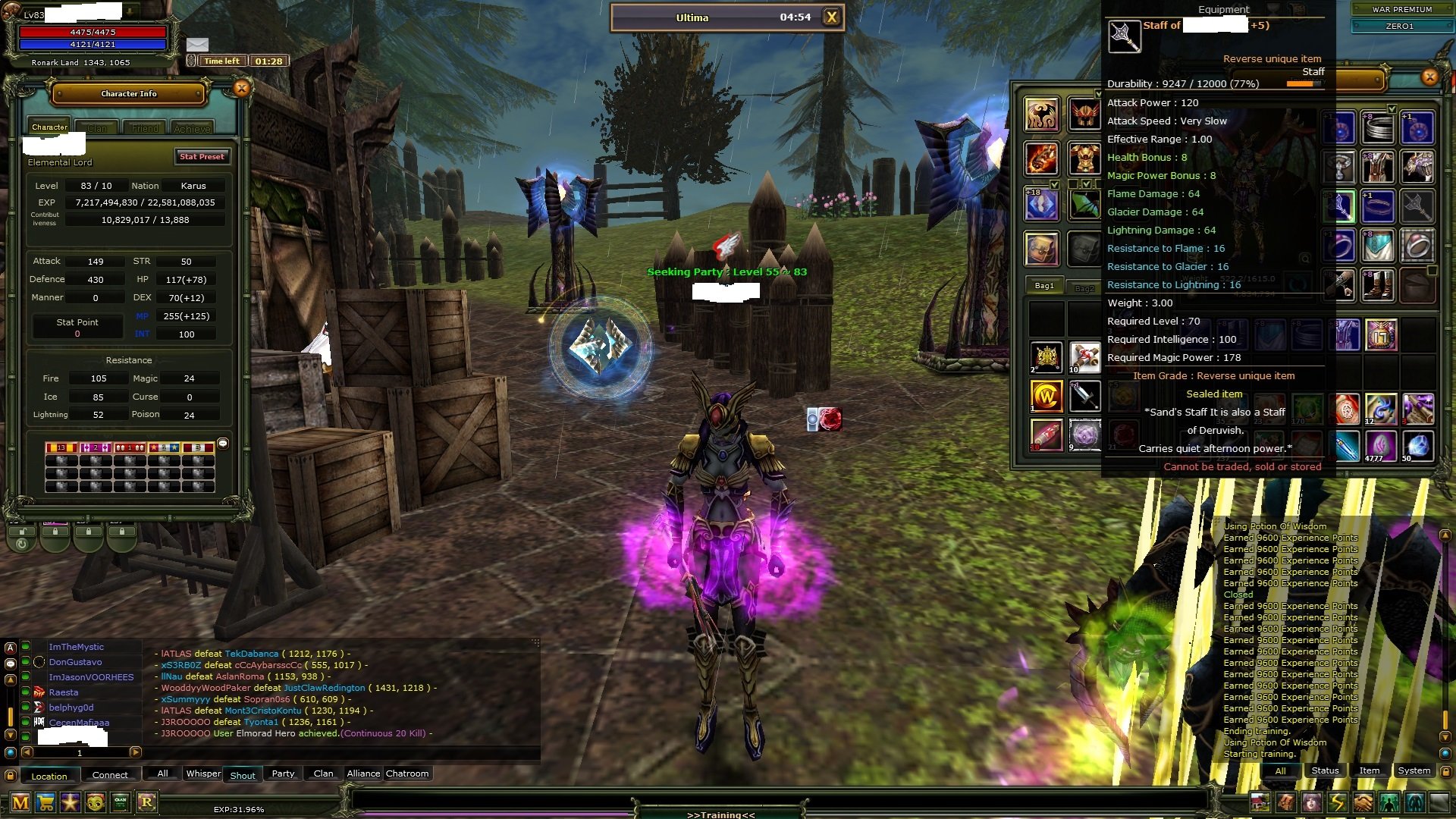 83-10 8 QUEST STAF 18 TILSIM 11M NP KARUS MAGE