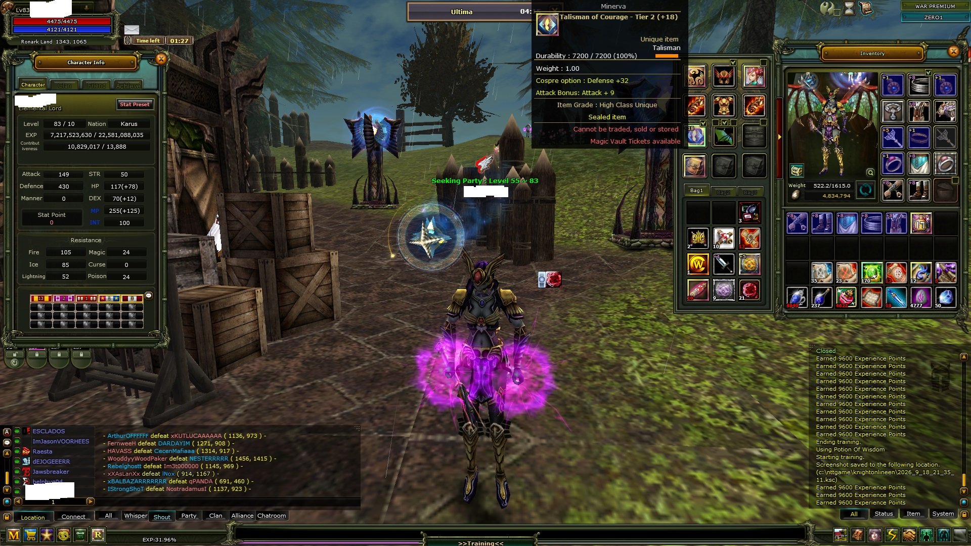 83-10 8 QUEST STAF 18 TILSIM 11M NP KARUS MAGE