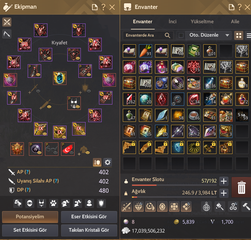 65 level witch-882 GS-p2win hesap