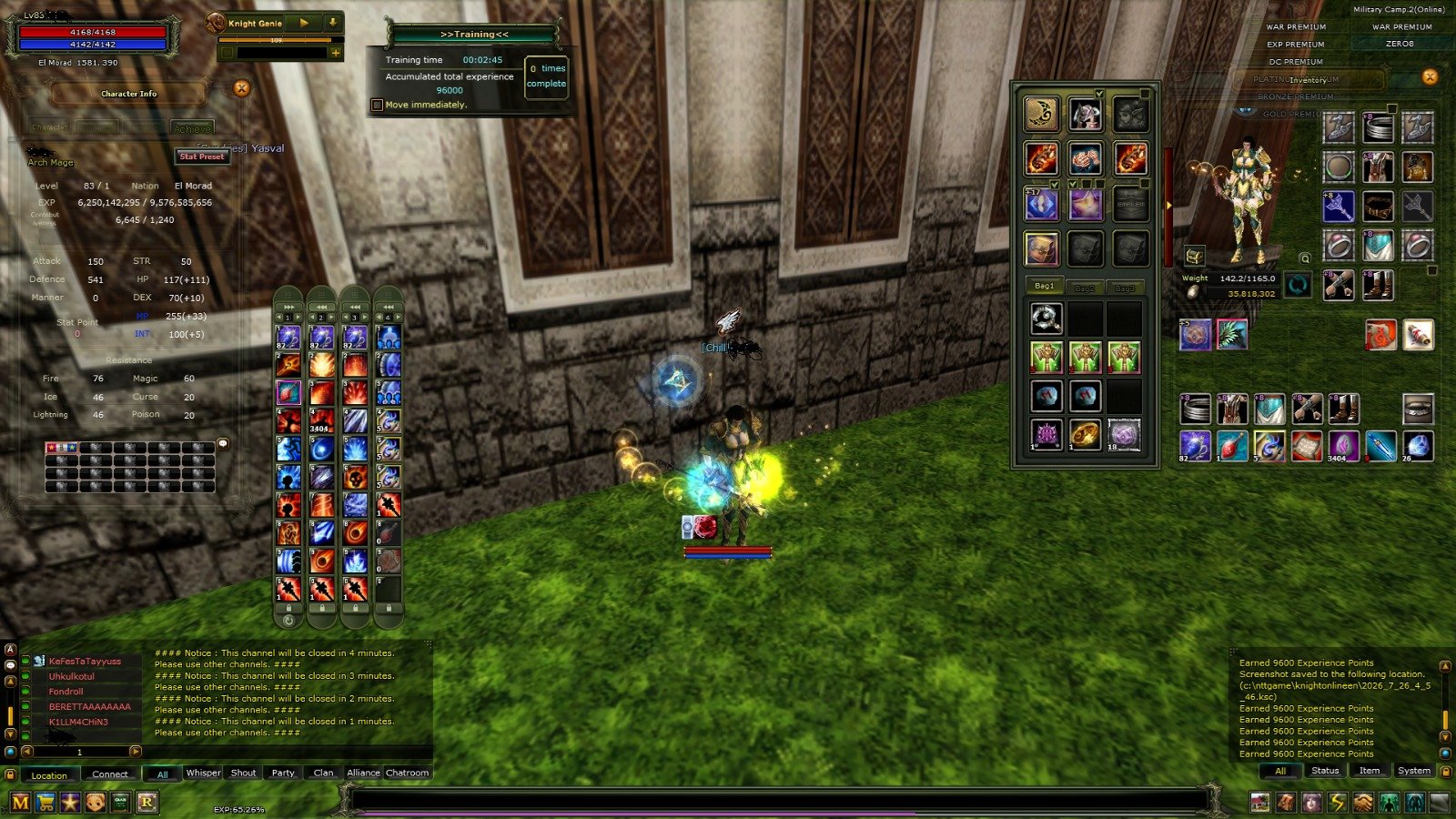 83/1 HUMAN MAGE 8 QUEST STAFF 18 TALİSMAN ATAK DEFLİ 4 ADET MONSTER GOLD STAR LI
