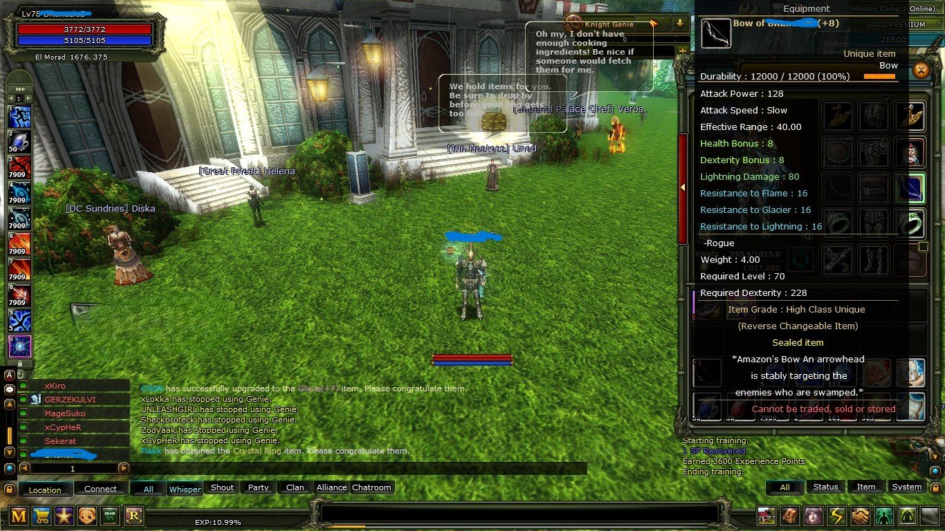 HUMAN ROGUE 83/8 ASAS 1M NPLİ CHAR 100 DEF AÇIK - YAN CHAR 78 lvl OKÇU 8 QUEST BOWLU