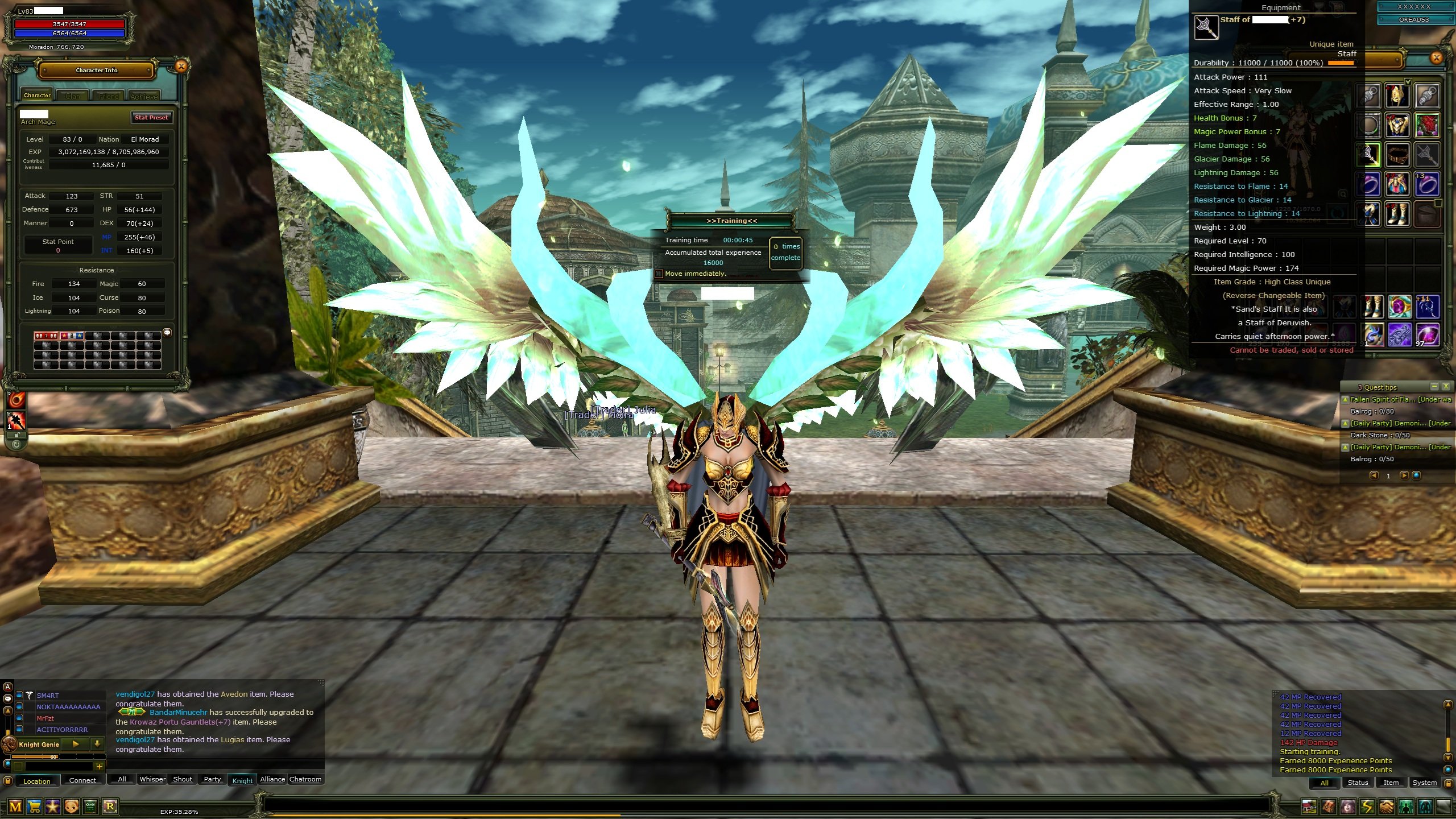83Lw Maget Quest 7 HP/MP Set 7 Quest Staf 90Def 7 Healt