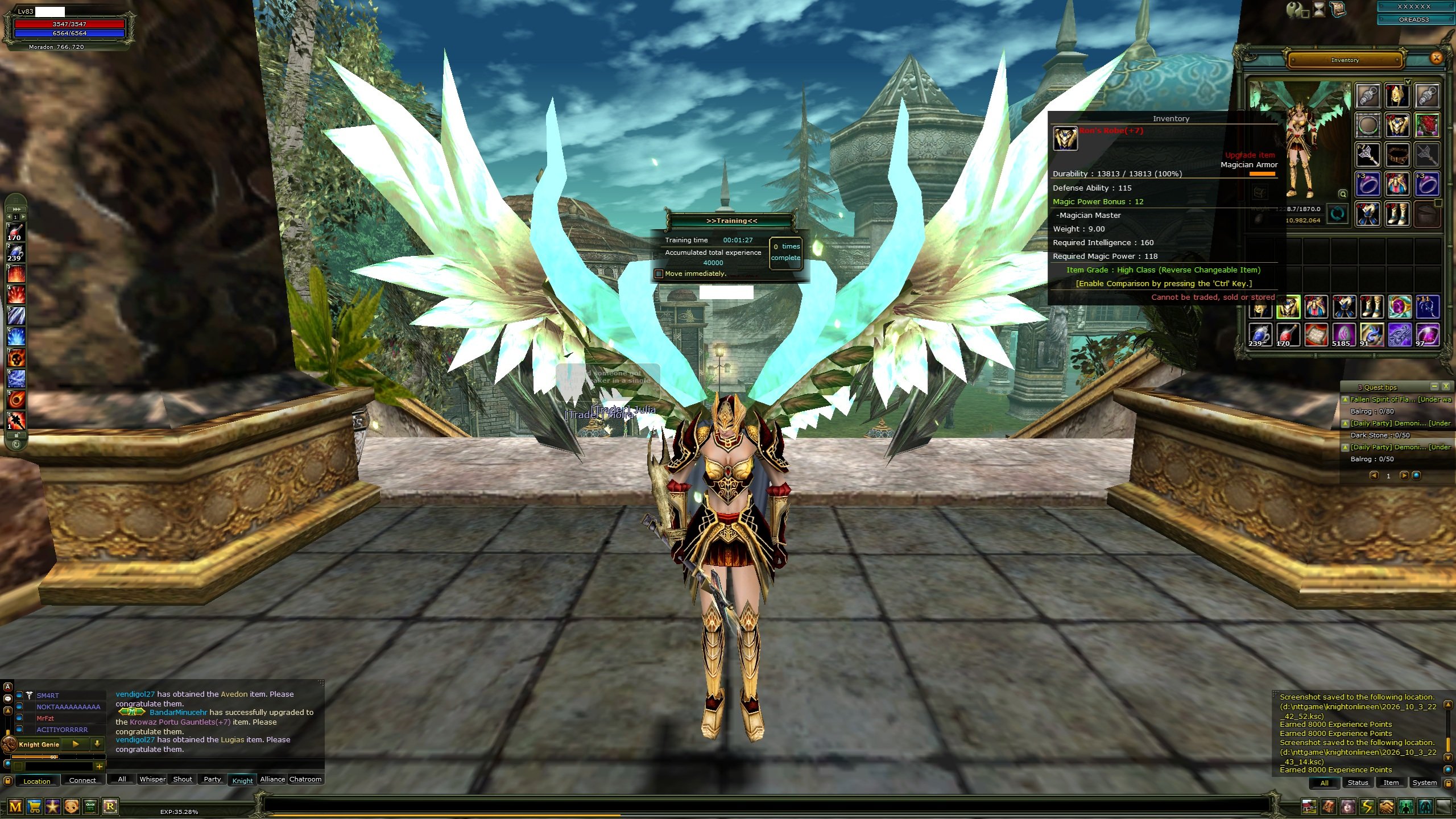 83Lw Maget Quest 7 HP/MP Set 7 Quest Staf 90Def 7 Healt