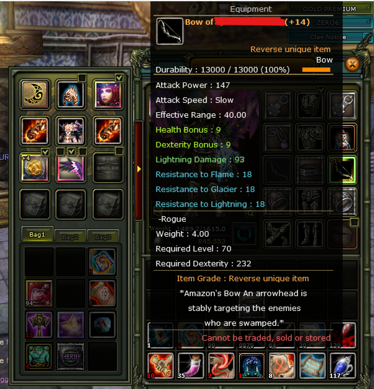 REB 14 QUEST BOW 83/4 ROGUE