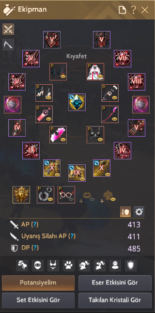 898 GEAR 413 AP PARLAYAN KİMYA TAŞLI END GAME HESAP