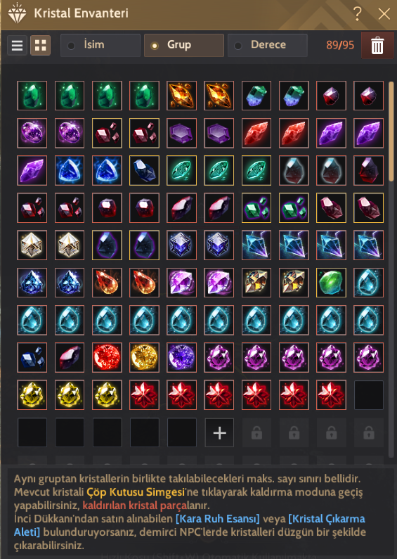 378 AP 442 DP 820 GS 64 LVL Sahire 64 LVL Kara Şovalye