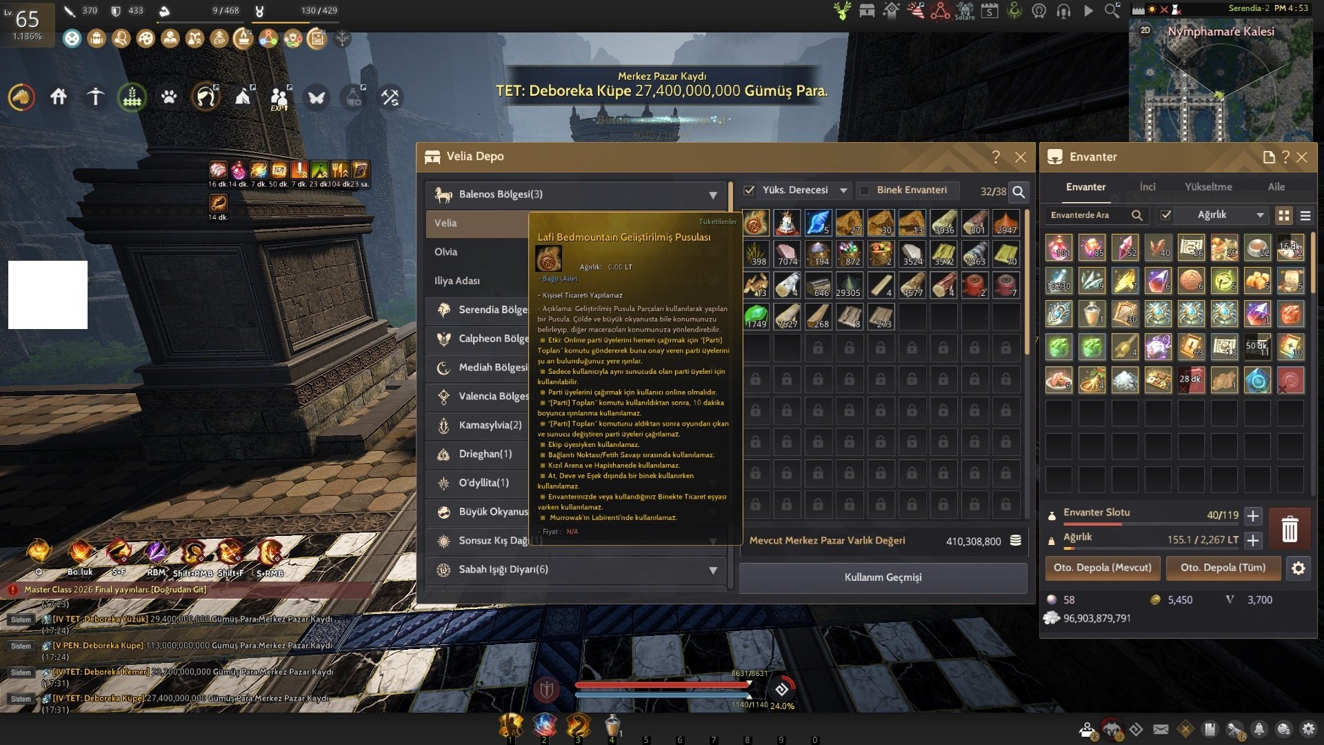 65Lv 800GS Life ve PvE Odaklı Pvp Döndürebilrsiniz Herşeye uygun Hesap Kelepir Fiyat