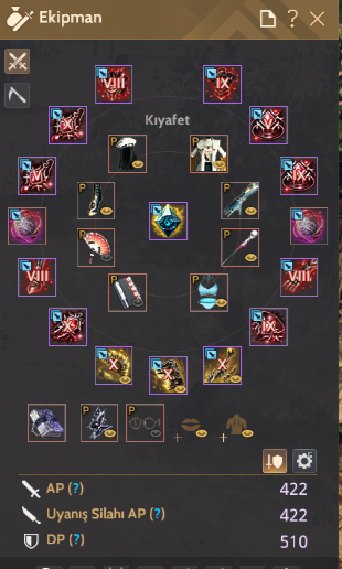 932 GS 422 AP 510 DP SAGE MEAEGU WOOSA MAİN SENTEZ MEVCUT HEM PVP HEM PVE HESAP