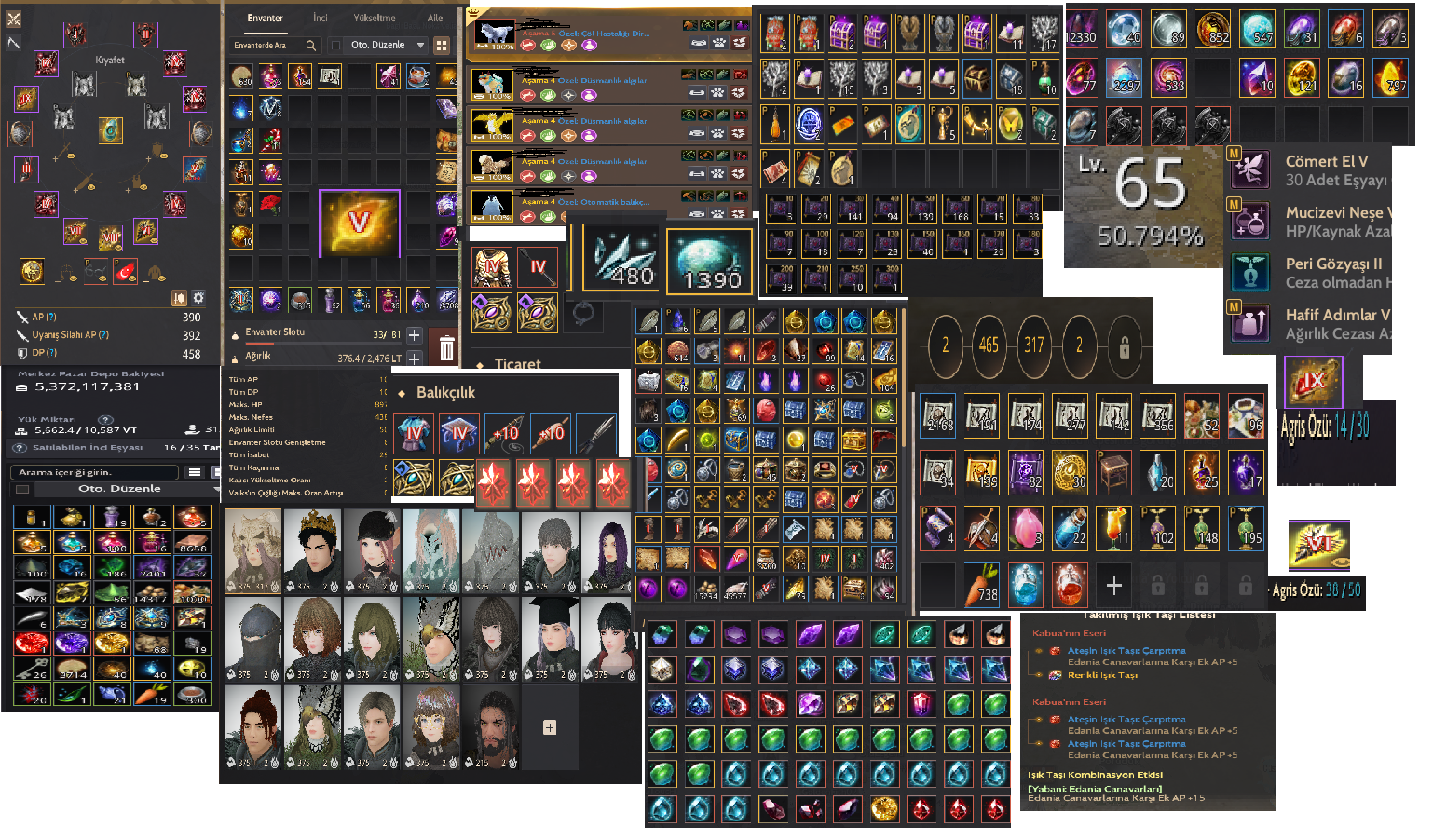 392 AP 65LVL Life itemleri Hazır Clıent Hesap
