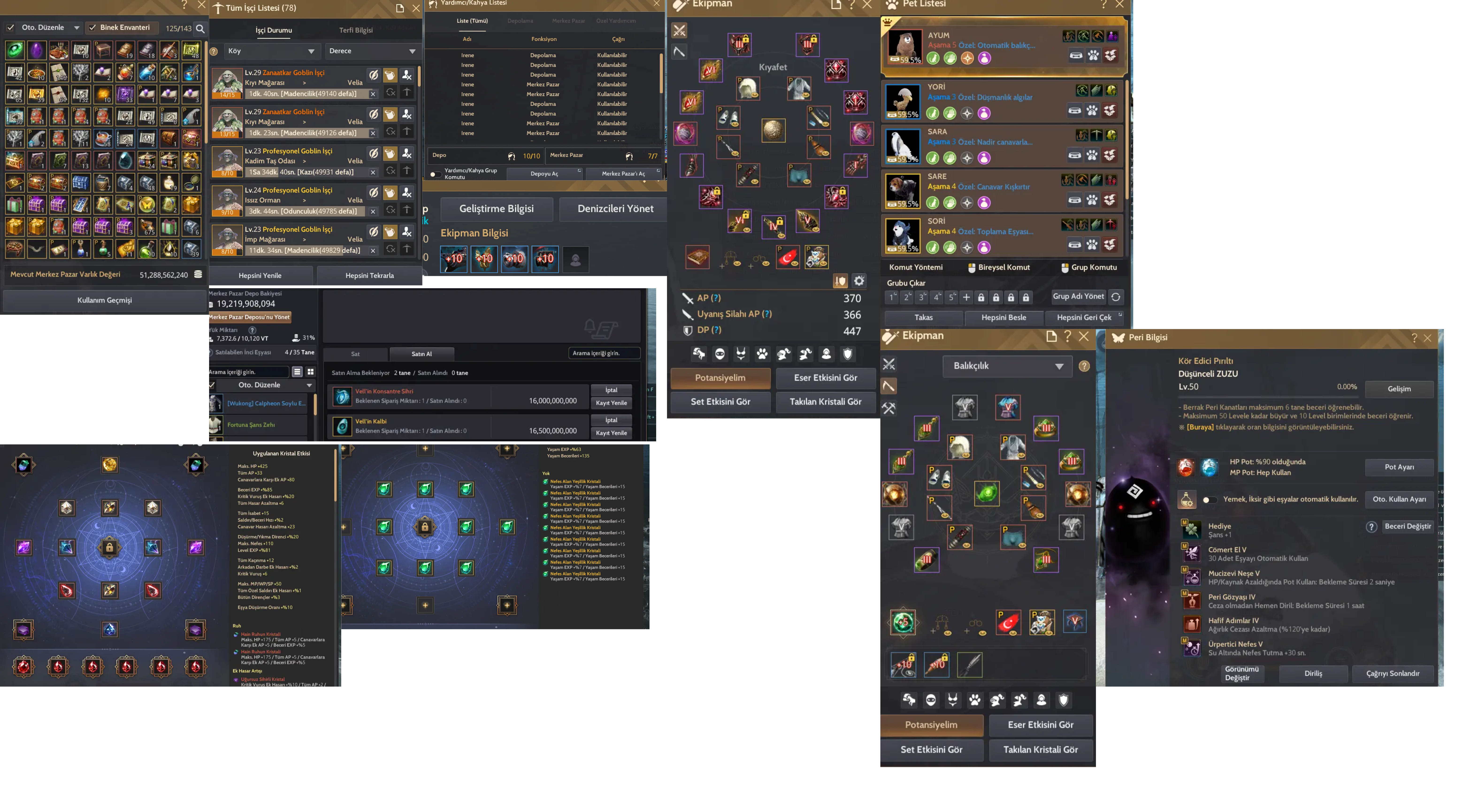 370 ap 815 gs 63 LVL WUKONG 11 KRAKTERLİ 61 LVL 3780 EKOLOJİ 450 enerji 395 katkı