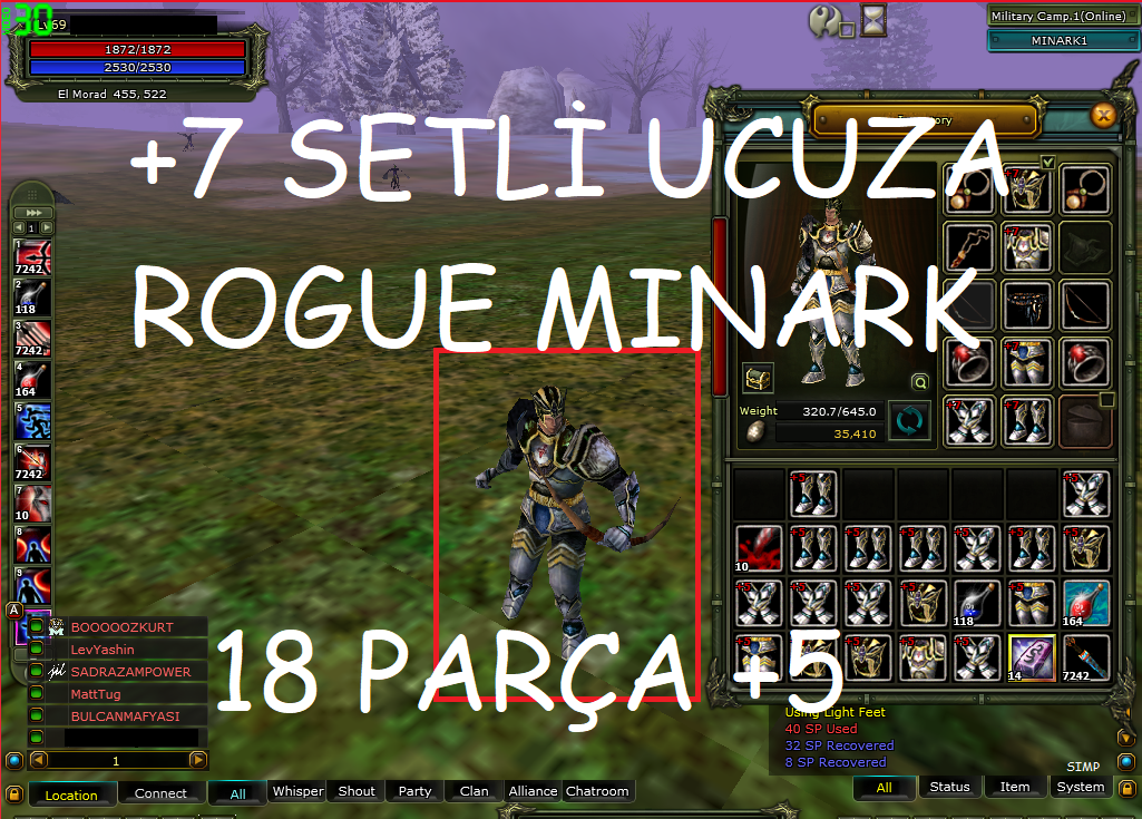 DAHA UCUZU YOK 7 SETLI ROGUE