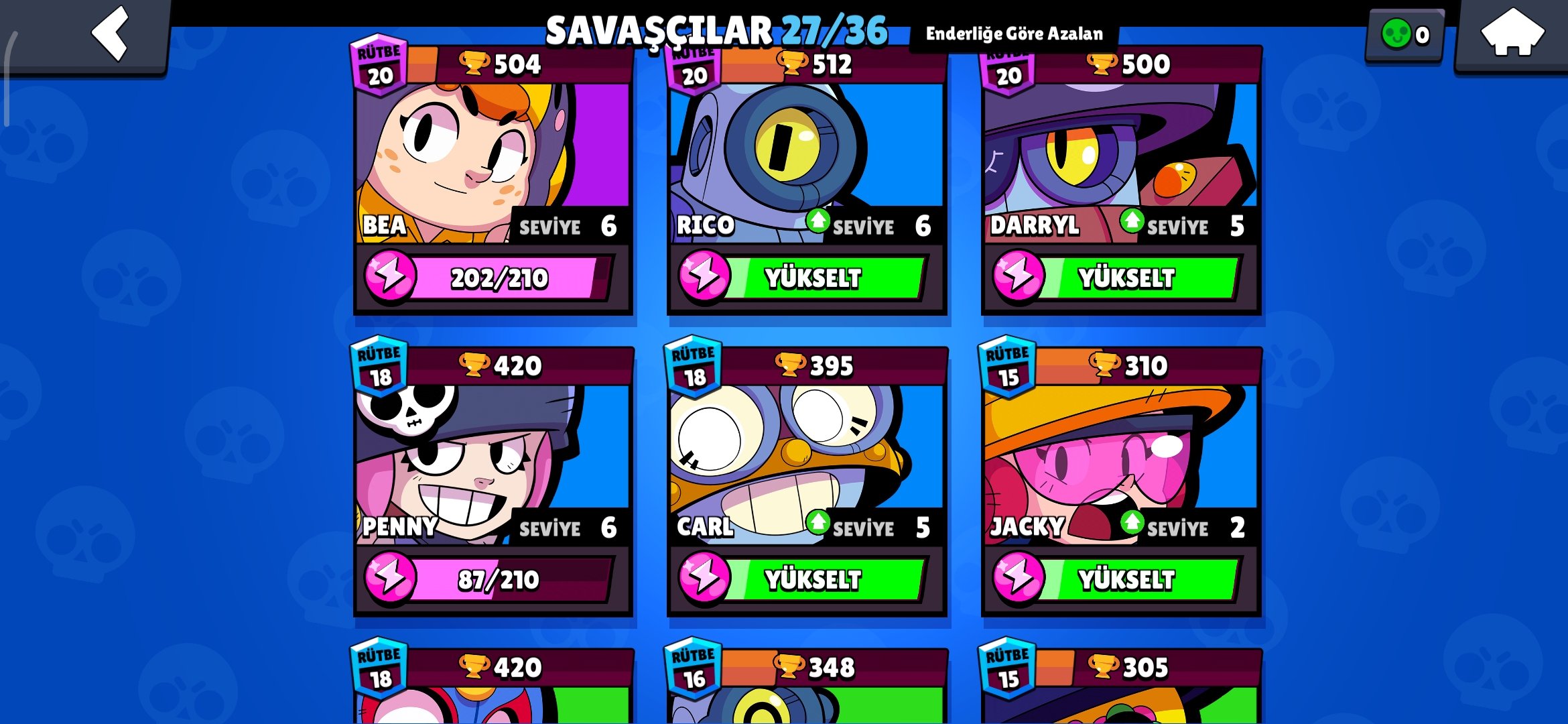 Brawl Stars Android 11500 KUPA İNDİRİM OLUR MSJ ATINIZ!!!