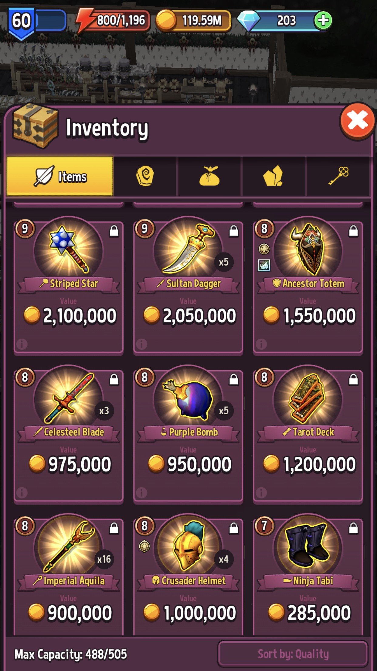 60 level Shop Titans Account