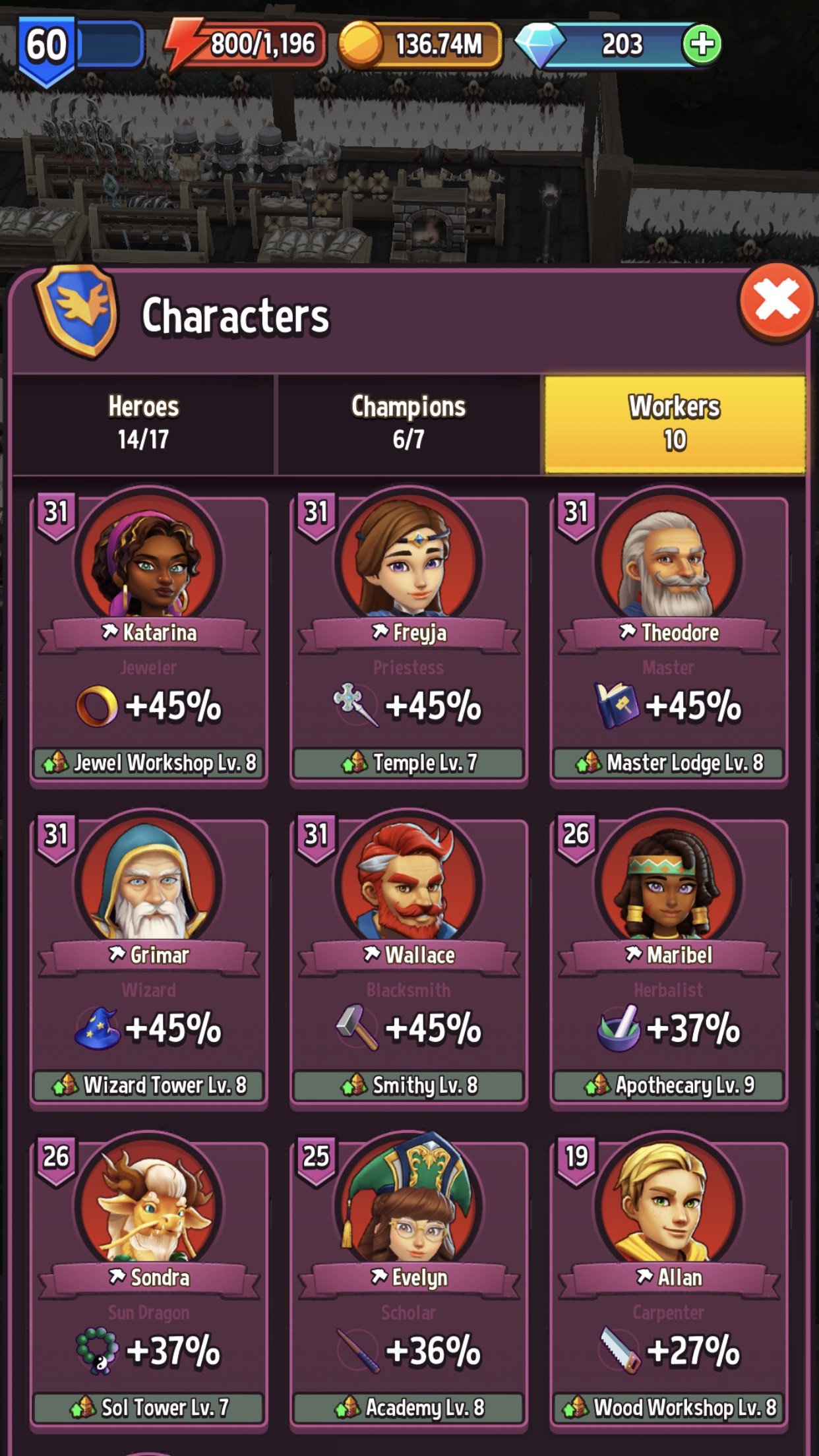 60 level Shop Titans Account