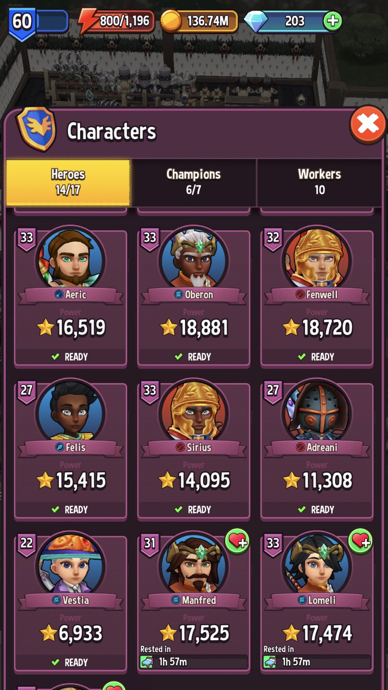 60 level Shop Titans Account