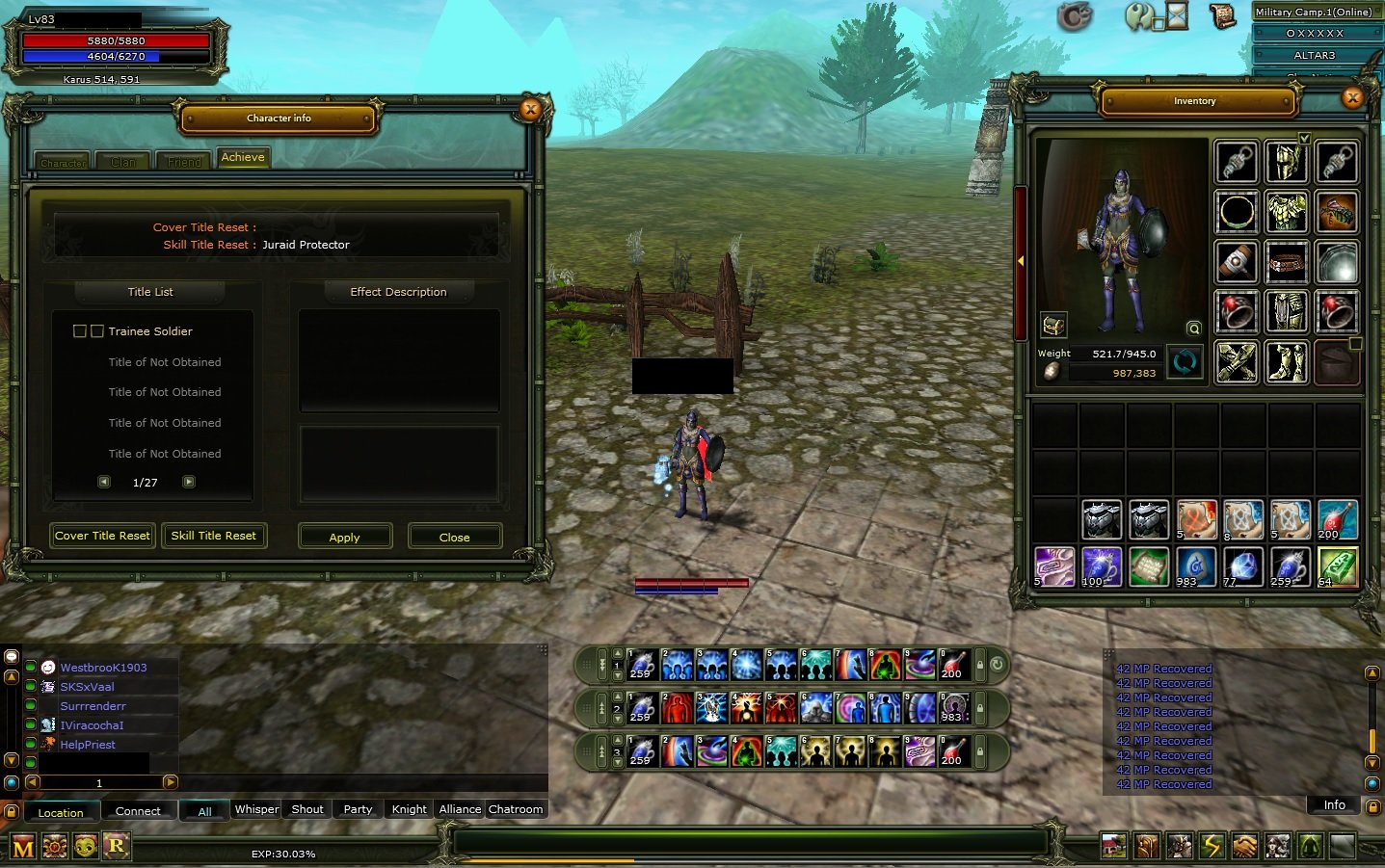 83 lvl 100def açık cc priest