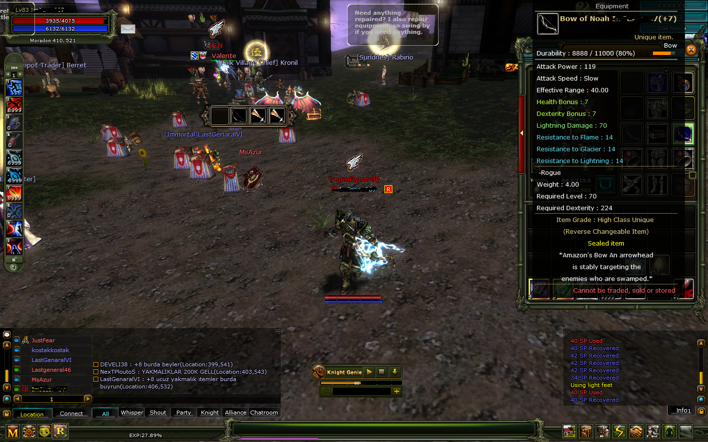 7 QUEST BOW 7 MİTHRİL 83 REB 2 KARUS OKÇU BEDAVA FİYATA!