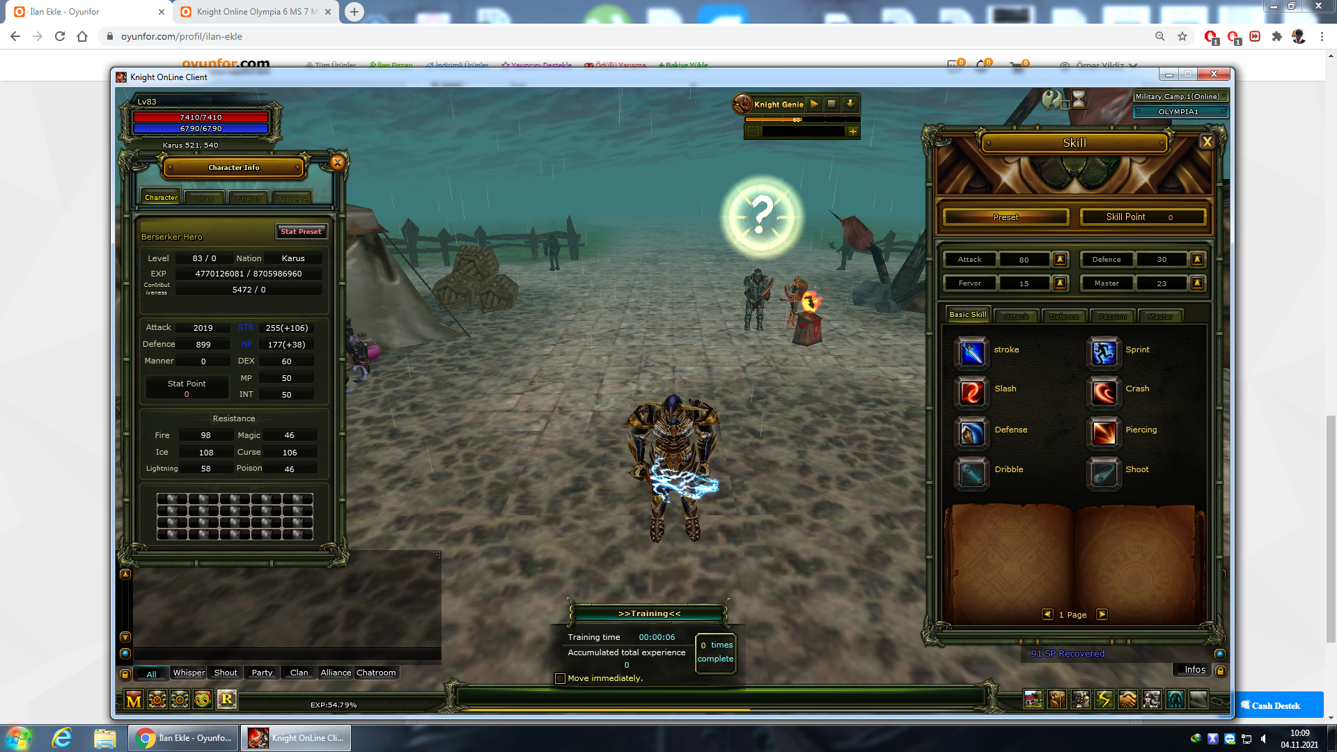 6 MS 7 MİTRİL SET BOT 83 LVL KARUS WARRİOR