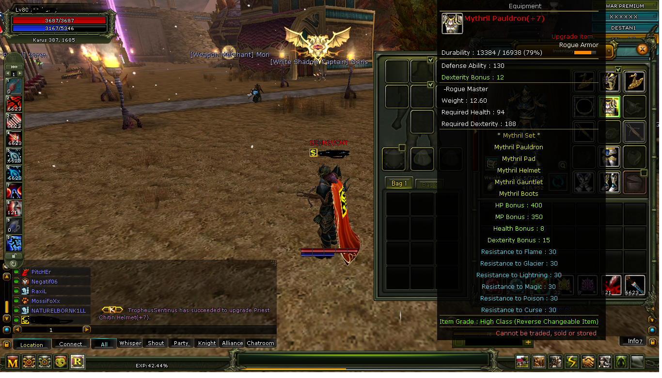 82 RONS SETLİ MAGE VE 80 MİTHRİL SETLİ ROGUE UYGUNA PRELİ !