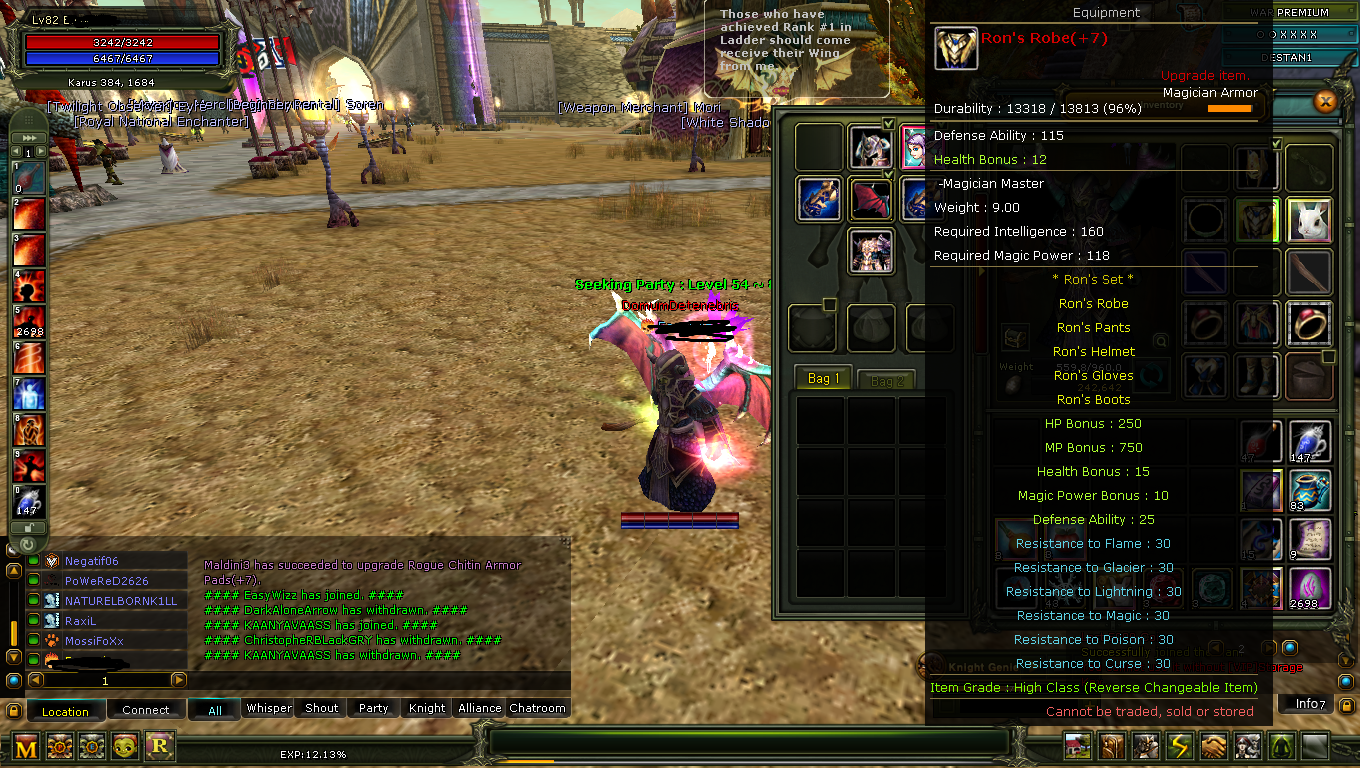 82 RONS SETLİ MAGE VE 80 MİTHRİL SETLİ ROGUE UYGUNA PRELİ !