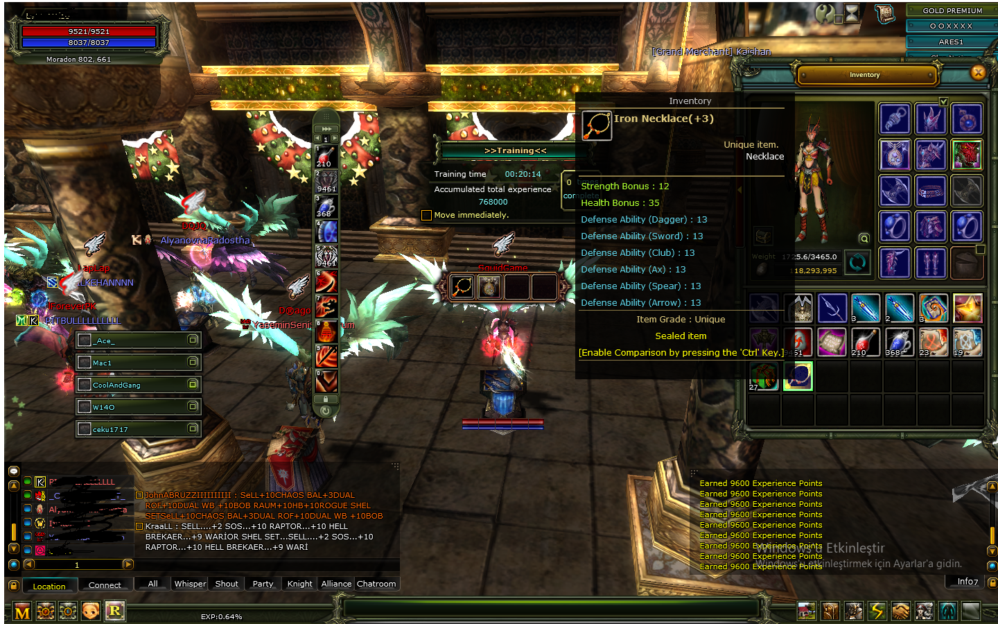 Knight Online Oreads SELL 3 İRON NECK