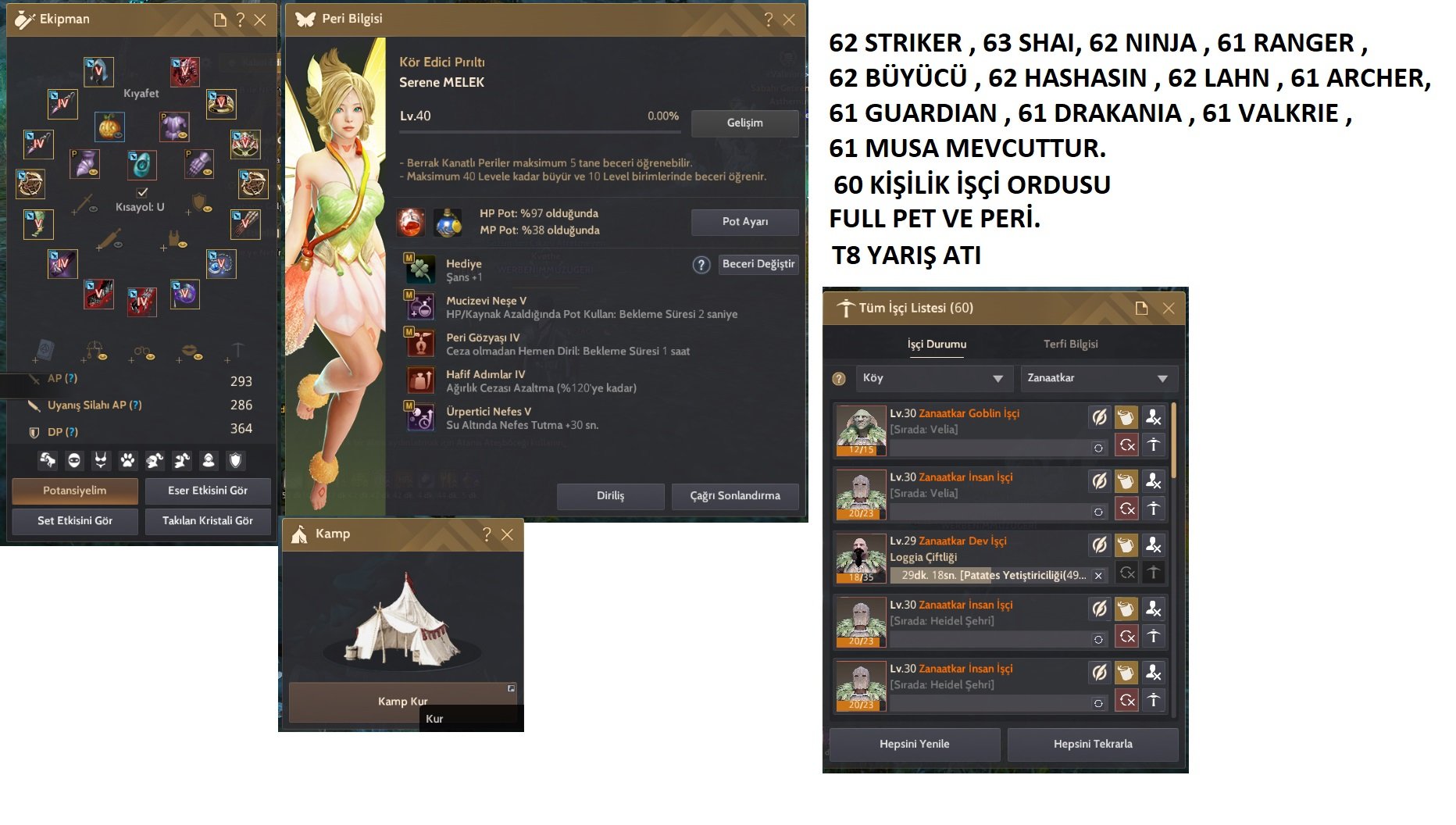 PEN BS HEM GRIND HEM LIFE YAPILACAK ENDER KARAKTER CLIENT HESAP