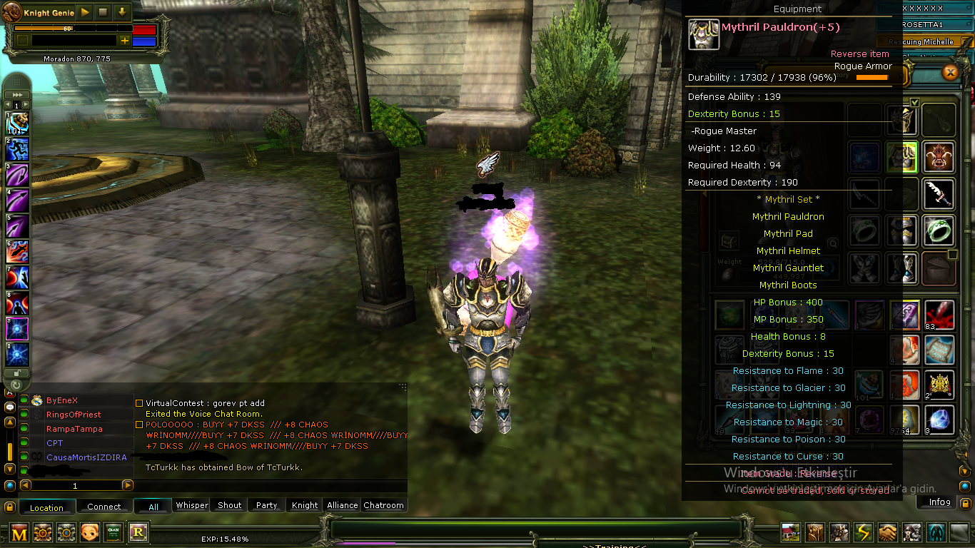 8 MYTHRİL SETLİ ASAS ROGUE