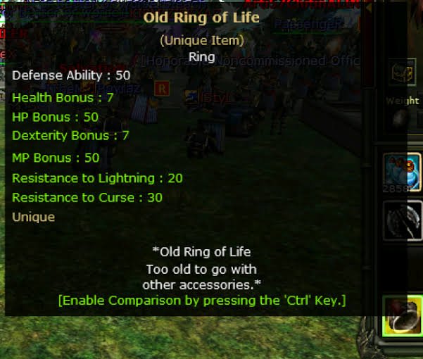 Old ring of life