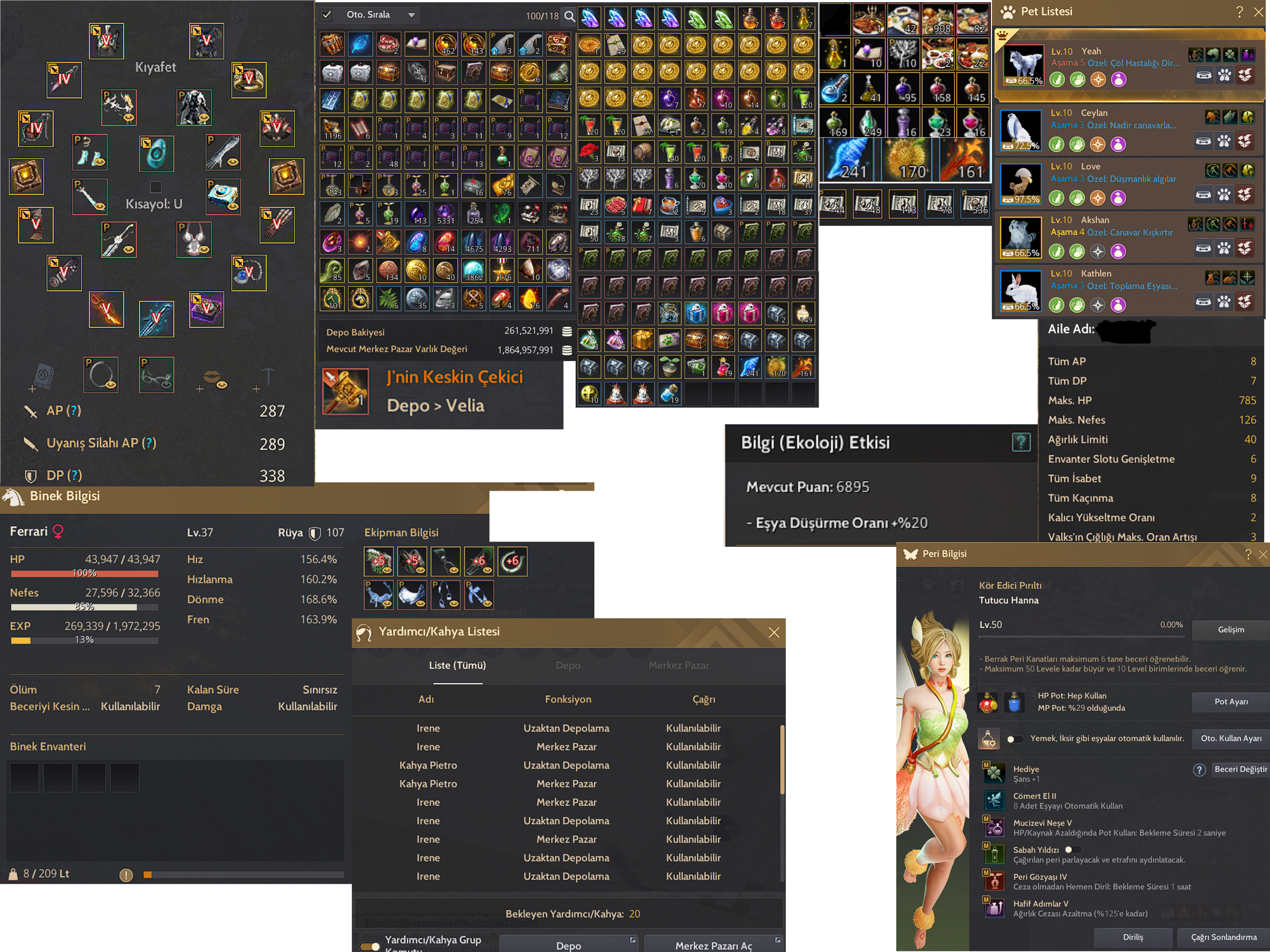 Potlu Black Desert Online Türkiye/MENA Bölgesi 290AP(Kutum)-337DP SINIRSIZ