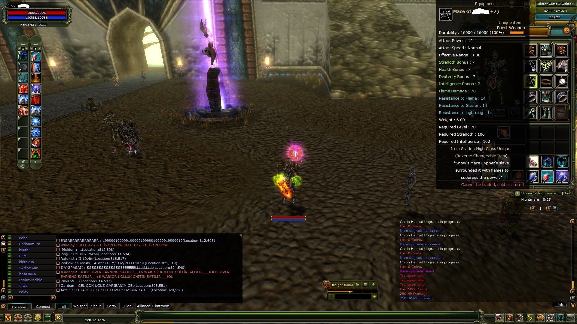 Knight Online Zero 7 QUEST MACE MASRAFSİZ İNT PRİ