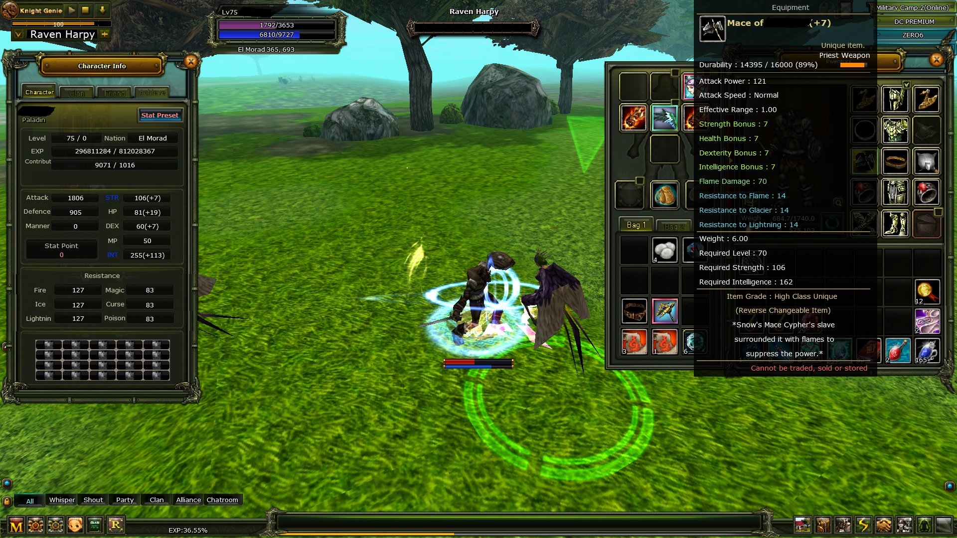 Knight Online Zero 7 Quest Mace li 75 Level Int Priest