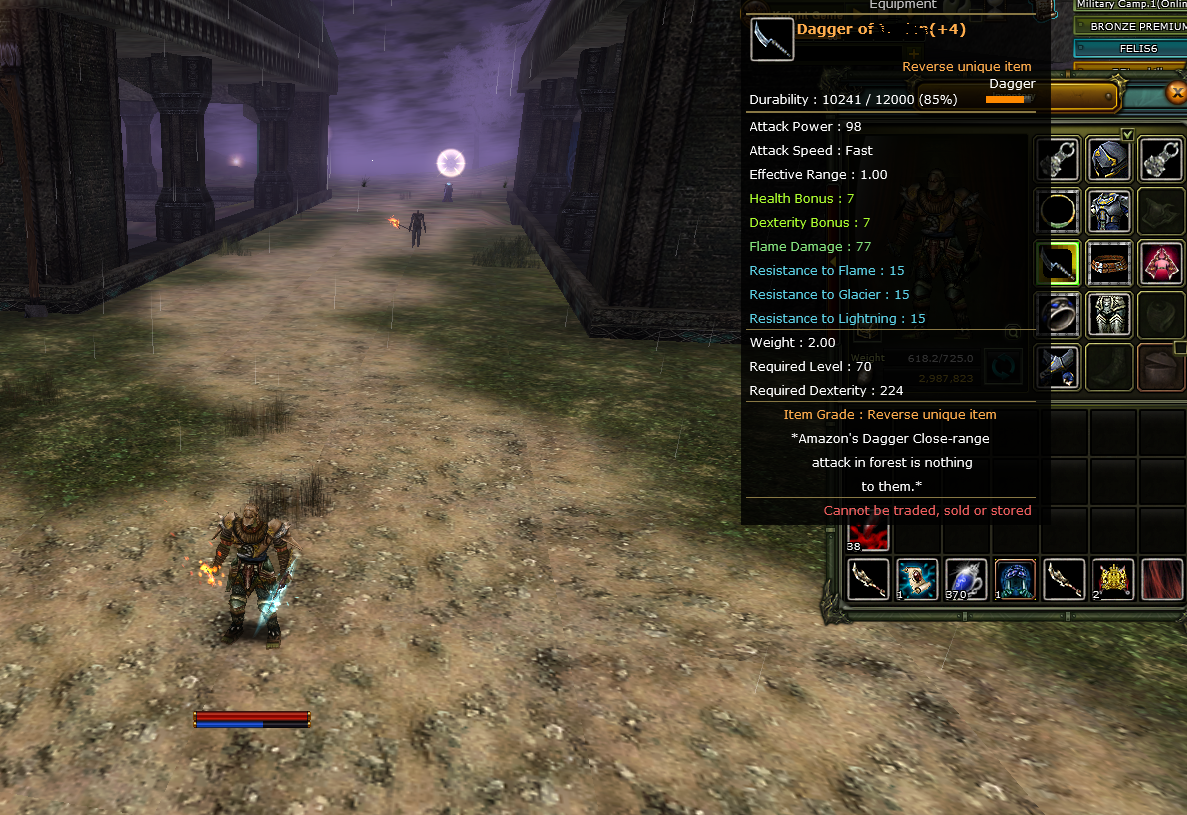 Knight Online Felis Reb 4 FS (Flame Shardlı) Karus Rogue