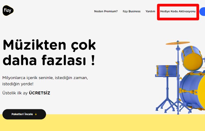 Fizy Premium Üyelik Kodu Aktif Etme - 1