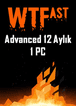 WTFast Advanced 12 Aylık 1 Pc
