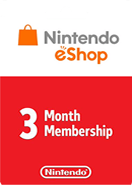 Nintendo eShop Gift Cards 3 Month  Membership UK
